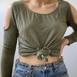 Olive green American eagle top